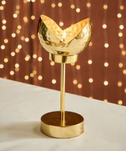 Kumudh Noore Hammered Decorative Candleholder - 10...