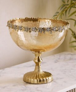 Iras Elara Decorative Footed Bowl - 26x26x25 cm