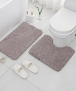 Luxot Elite 2-Piece Chenille Memory Foam Bath Mat ...