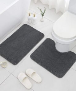 Luxot Elite 2-Piece Chenille Memory Foam Bath Mat ...