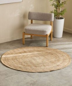 Eco Swrils Round Handmade Jute Rug - 150 cm