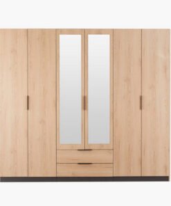 Orion Chester 6-Door Wardrobe with 2 Drawer and 2 ...