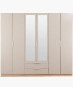 Orion Modena 6-Door Wardrobe with 2 Drawers and 2 ...