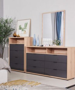 Orion 6-Drawer Chester with Open Shelf Dresser