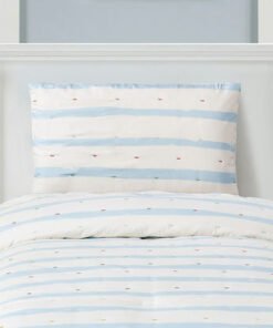 Joy Stripe 2-Piece Microfiber Embroidered Single C...