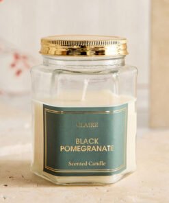 Nina Claire Pomegranate Noir Hexa Glass Jar Candle...