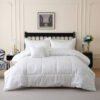 White Bliss Leaf 5-Piece King Comforter Set - 220x...