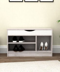 Movo Vanilla Halmstad 5-Pair Shoe Bench with 1 Doo...