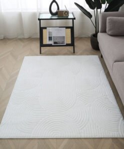 Zara Hena Jacquard Rabbit Fur Rug - 120x170 cm