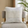 Trace Tuft Border Stripe Filled Cushion - 50x50 cm