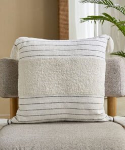 Trace Tuft Border Stripe Filled Cushion - 50x50 cm