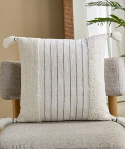 Trace Tuft Centre Stripe Filled Cushion - 50x50 cm