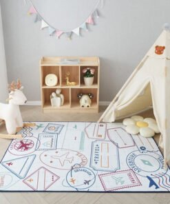 Tom Ben Around the World Printed Flannel Rug - 110...