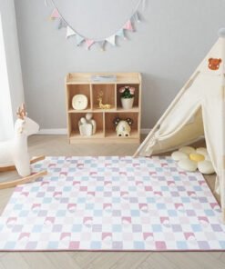 Ivy Ben Hearts Printed Flannel Rug - 110x160 cm