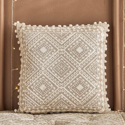 Mahrgan Desert Diamond Embroidered Medallion Cushi...