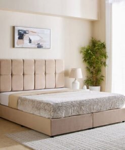Nordica Pebble Upholstered King Bed - 180x200 cm