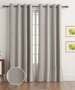 Matrix 2-Piece Slub Jacquard Blackout Curtain Set ...
