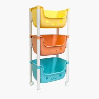 Joy Finn Smiley 3-Shelf Storage Rack - 37.5x25.5x8...