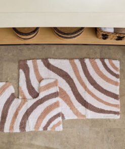 Milton Haven 2-Piece Cotton Bath Mat Set - 50x80+4...