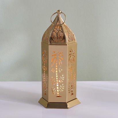 Sands & Palms Sahra Metal Cutwork Decorative Lante...