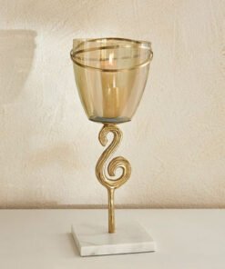 Sands & Palms Sahra Metal and Marble Decorative Vo...