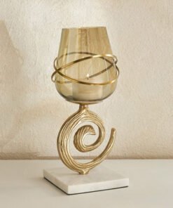 Sands and Palms Sahra Marble Metal Decorative Vase...