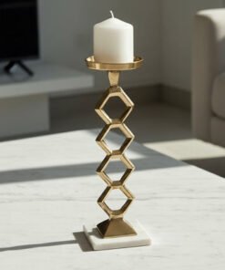 Casa Luxe Decorative Pillar Candleholder - 13x11x3...