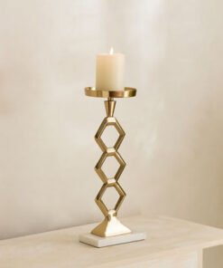 Casa Luxe Decorative Pillar Candleholder - 13x11x3...