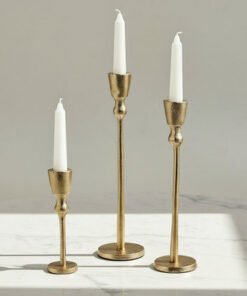 Casa Luxe Viola Decorative Taper Candleholder - Se...