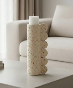 Fresco Vila Decorative Resin Pillar Candleholder -...