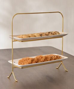 Sahra Rectangular 2-Tier Cake Stand - 40 cm