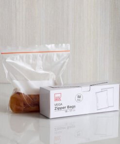 Vega 50-Piece Zipper Resealable Bag Set - 18x17 cm
