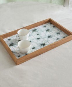 Palm Leaf Wooden Tray - 45x30x5 cm