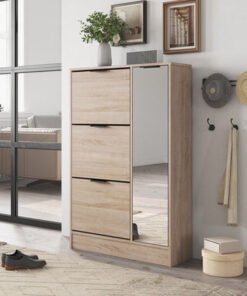 Malmo 3-Tier 18-Pair Shoe Cabinet with 1-Door and ...