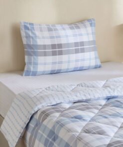 Madrid Plaid 2-Piece Microfiber Twin Reversible Co...