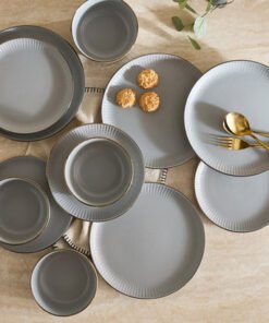 Elegenza Embossed 12-Piece Dinner Set - Serves 4