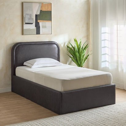 Island Opal Upholstered Hydraulic Storage Twin Bed...