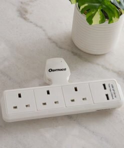 Oshtraco 3-Way T-Socket With 2 USB-A Charging Port...