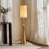 Zeston Metal Floor Lamp with Linen Shade - 140 cm