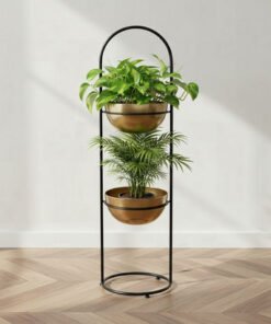 Vista Ace Premium Metal 2-Tier Planter Stand - 23x...