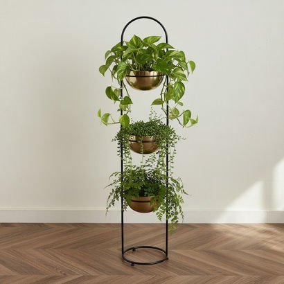 Vista Ace Premium Metal 3-Tier Planter Stand - 23x...