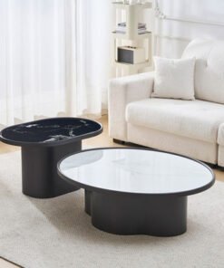 Palermo 2-Piece Glass Top Coffee Table Set