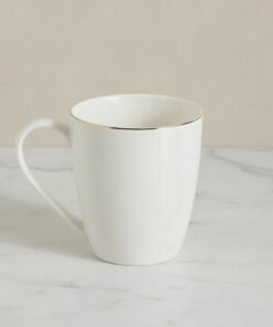 Ivory Mug with Gold Rim - 360 ml