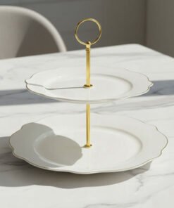 Ivory 2-Tier Cake Stand - 27 cm + 21 cm