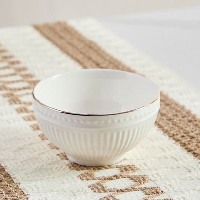 Embossed Gold Line Rice Bowl - 11.4 cm