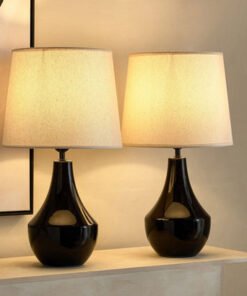 Cayan 2-Piece Ceramic Table Lamp Set - 28x28x50 cm