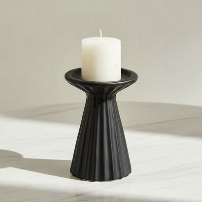 Monochrome Alora Decorative Pillar Candleholder - ...