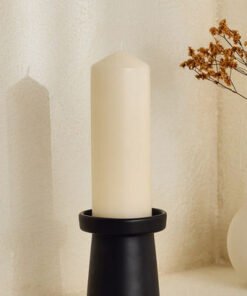 Luna Unscented Pillar Candle - 100 h