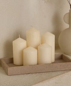 Luna 5-Piece Unscented Pillar Candle Set
