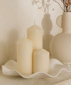 Luna 3-Piece Unscented Pillar Candle Set